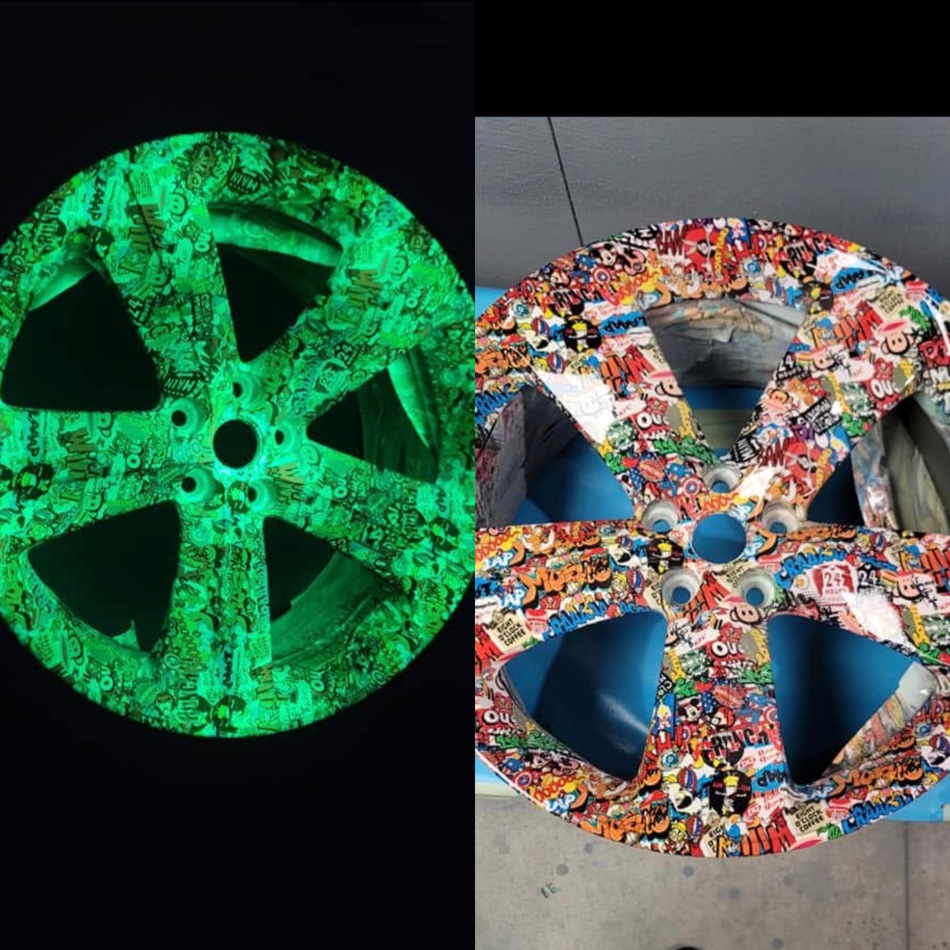 Wheel · Glow Comic Stickerbomb